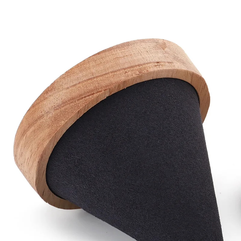 Wood Cone Bracelet Display Stand Bracelet Ring Necklace Storage Rack Creative Jewelry Display Holder Counter Props Display Stand