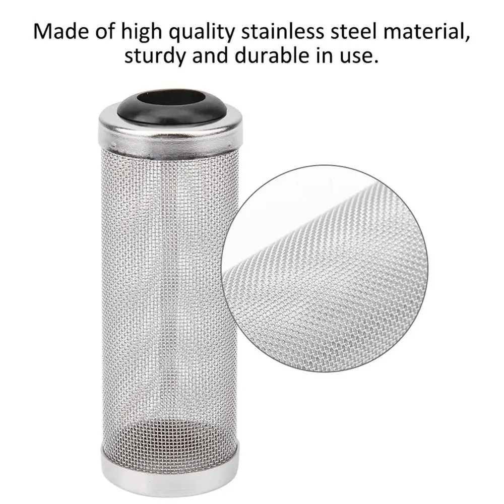 Stainless Steel Mesh Aquarium Filter Net silicone Mesh Tube Net Cover Intake Filter Mesh Metal Prefilter Tube