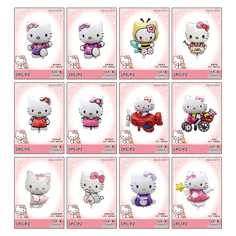 

HelloKitty Foil Balloon Cartoon Angel Shape Girls Birthday Party Decoration KT Cat