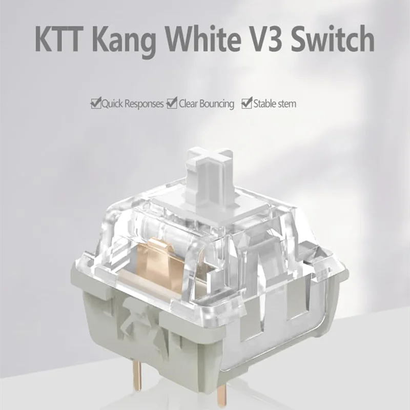 KTT Kang-interruptores V3 para teclado mecánico, conmutador lineal de 3 pines, RGB, SMD, para juegos, Compatible con interruptor MX