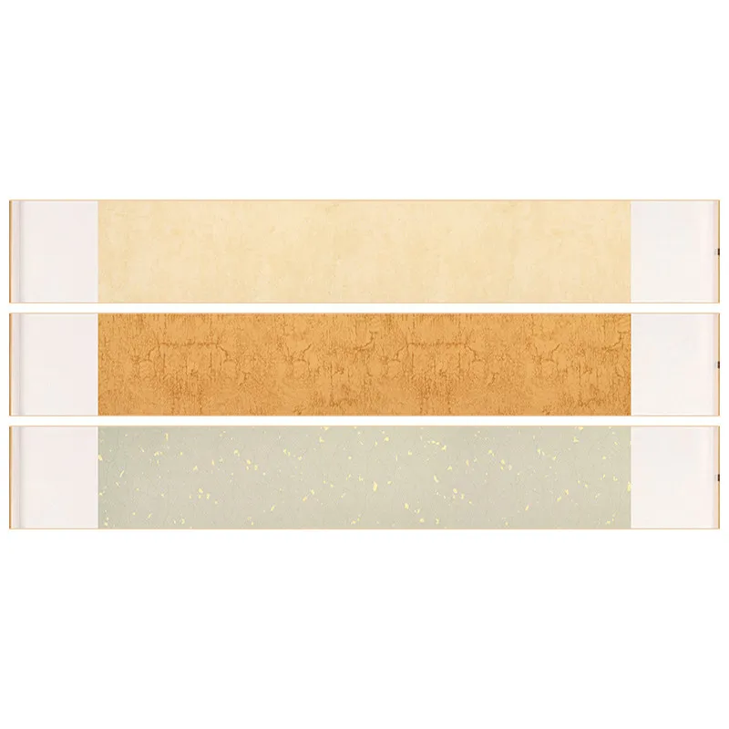 Blank Silk Cloth Wax Print Xuan Paper Scroll Half Raw Half Cooked Rice Paper for Small Regular Script Calligraphy Decoration