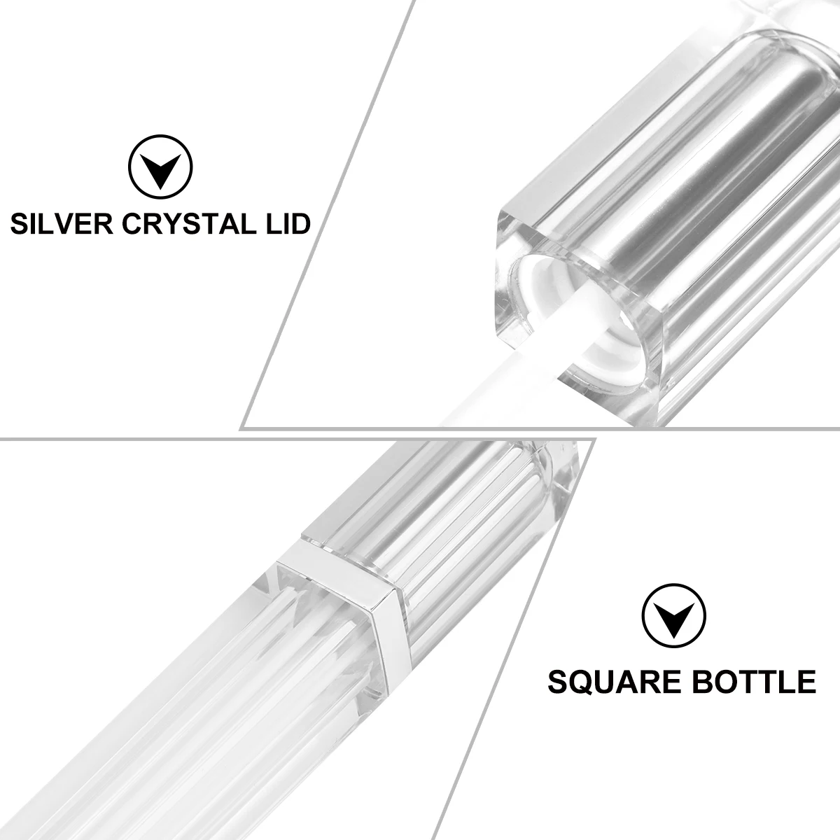 

5 Pcs Lip Gloss Empty Tube Mini Tubes Container Acrylic Fashion Compact