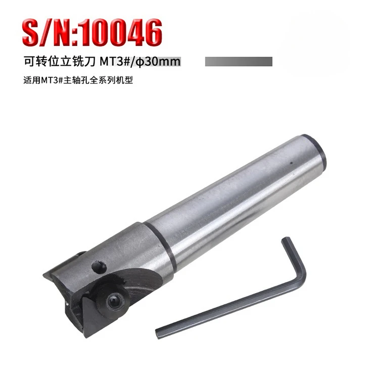 Small drilling and milling machine with carbide milling rod MT3 30mm SN10046 machine accessory, taper shank