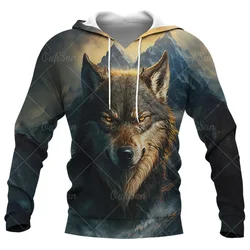 Animal Wolf 3d Print Autumn Men/Women Laxity Hoodie Casual Oversized Pullover Popular Sweatshirt Fashion Tops Trend Men Clothing