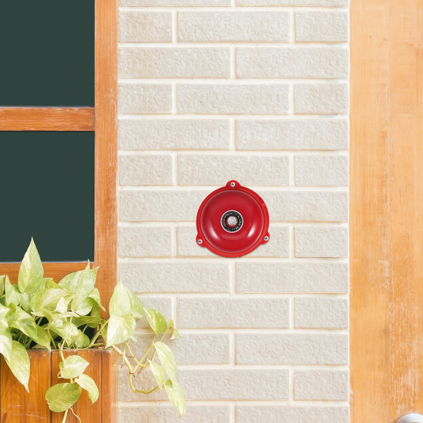 

Red Fire Alarm Bell 3Inch 220V Electric Security Bell For Home Safety Emergency Evacuation School Station Smoke Metal
