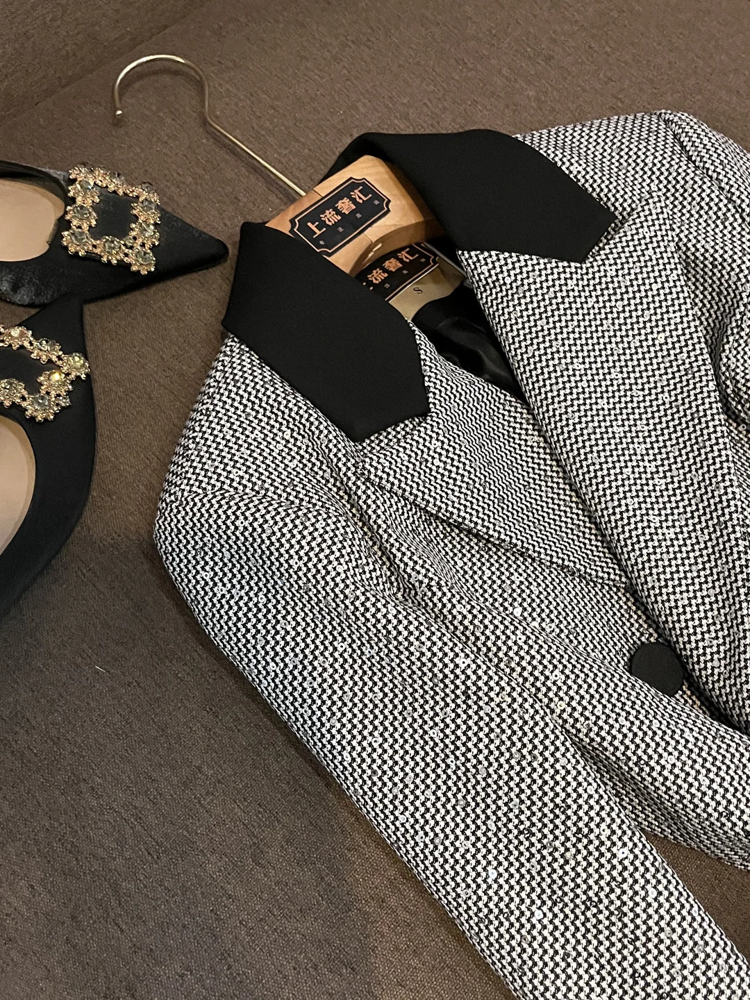 الخريف الشتاء الركبة طول الخصر مقصوص هيبورن Sle منتصف طول معطف Busin مكتب Ladylike Briti Faion طويل Sve #3