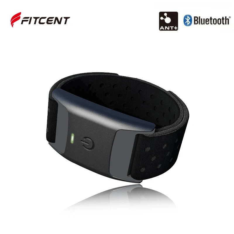 FITCENT Rechargeable Armband Heart Rate Monitor ANT+ Bluetooth Optical Fitness HR Sensor for Garmin Wahoo Bike Computer Peloton