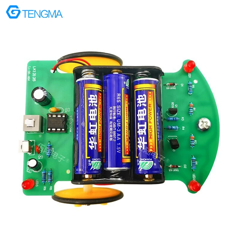 D2-4 Infrared Remote Control Car Kit Intelligent Electronic Production Welding Practice Assembly DIY Parts