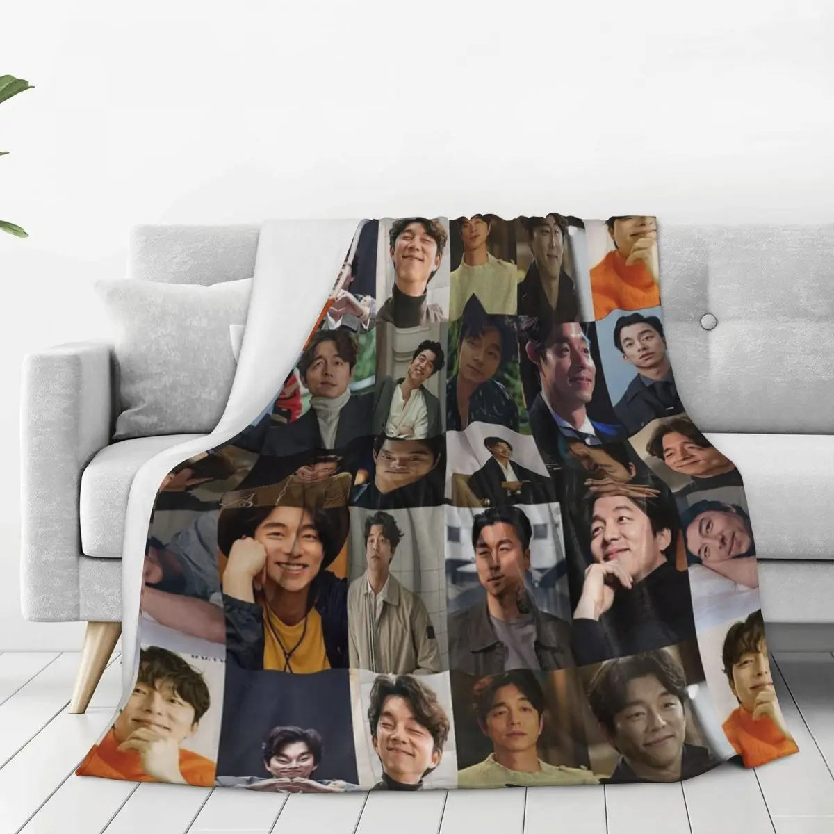 Gong Yoo 1 Blanket Fleece Portable Sofa Throw Blankets For Home Bedroom Office Throws Bedspread Quilt