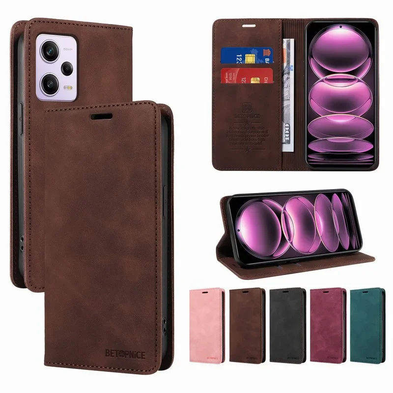 

Leather Wallet Phone Case For Xiaomi Redmi Note 12 Pro Plus Case On 12S 12R 11 11S 10 10S 9 S 9S Pro Max 4G 5G Flip Cover