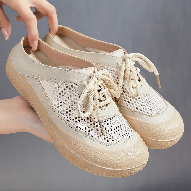 

2025 New Women's Summer Sandals Breathable Slip-On Slippers Platform Sole Resistant Casual Beach Shoes Out Sandals for Women