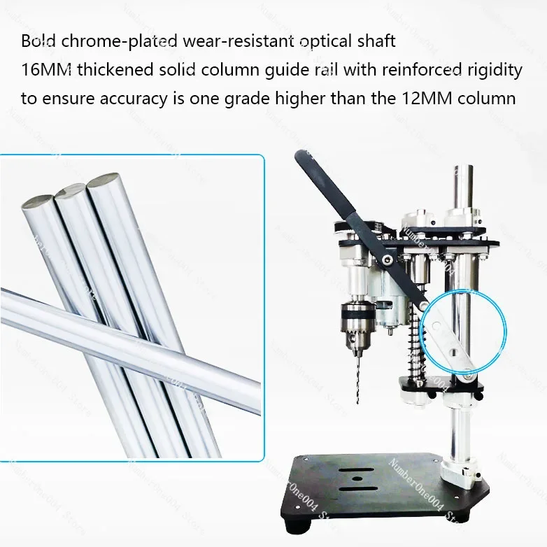 Bench Drill Small Portable B10/B12 Chuck Drilling Bracket 220V Household Precision DIY Variable Speed Drilling Machine Precision