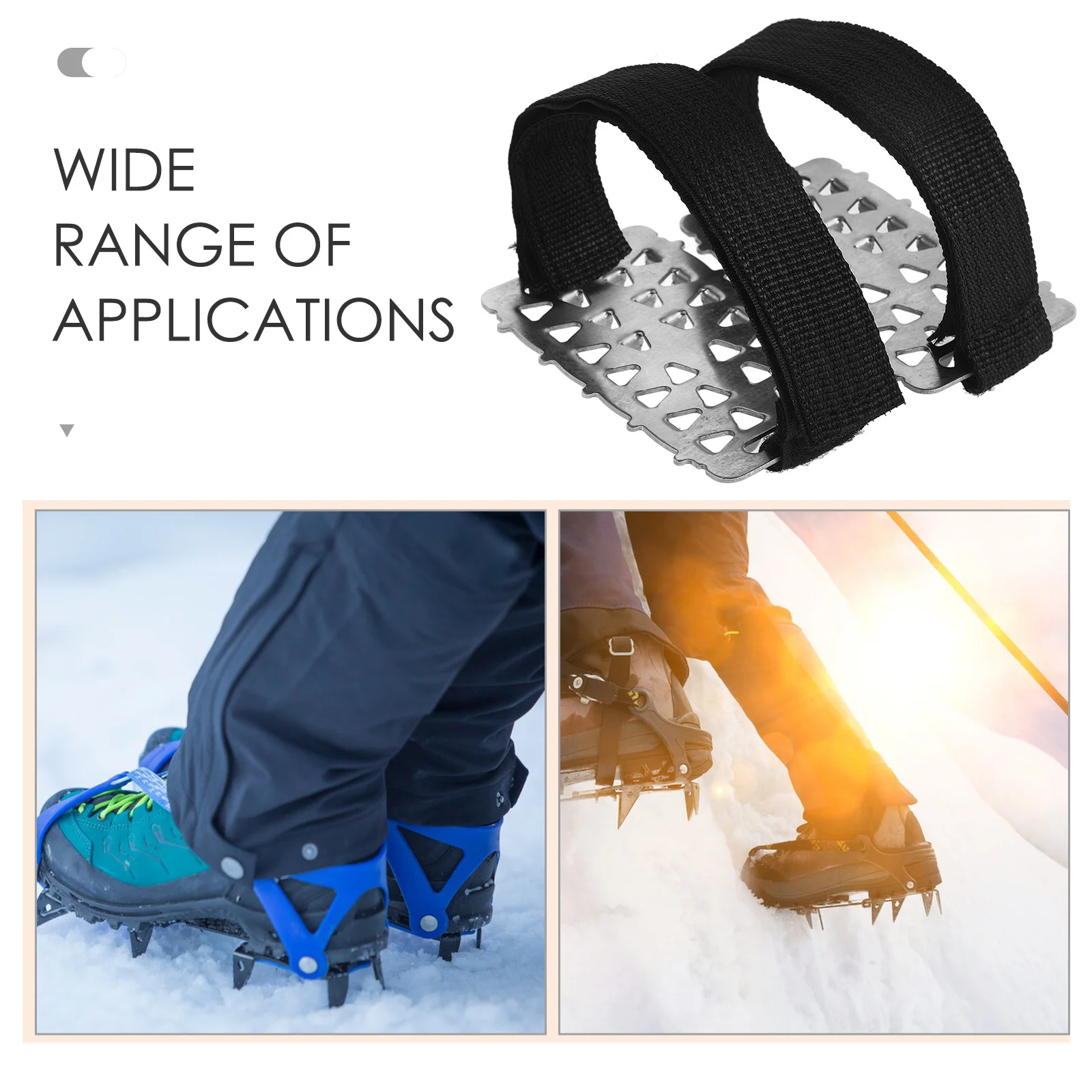 حذاء الجليد القابض عدم الانزلاق تسلق المشي لمسافات طويلة سبايك سنو الأشرطة سبايك غطاء الحذاء في الهواء الطلق الأحذية الجليد القابضون أحذية ثلج القابضون