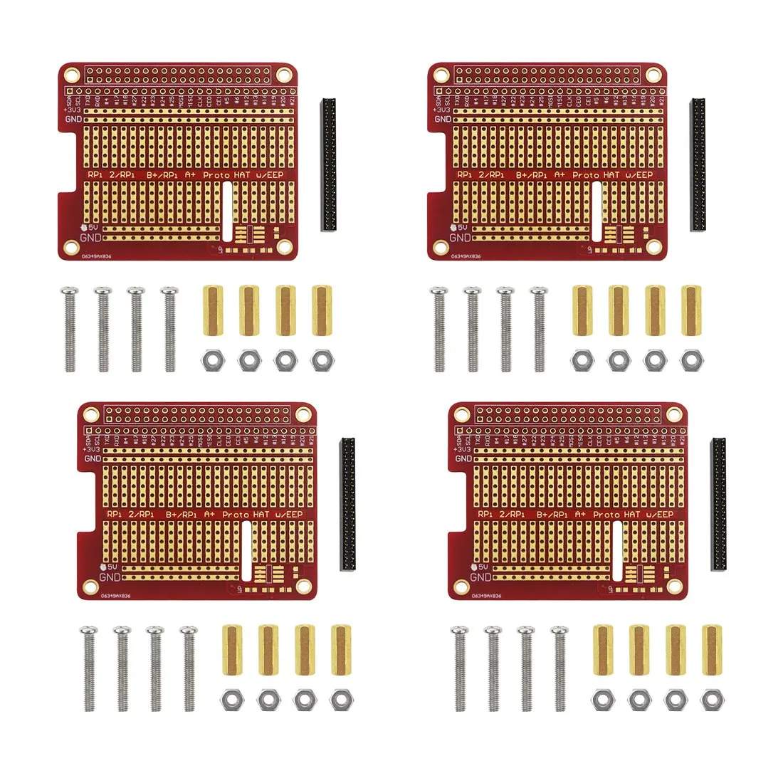 

4 шт. GPIO макетная плата для самостоятельной сборки, детская красная Плата расширения, комплект, совместимая с Raspberry Pi 4 3 2 B +