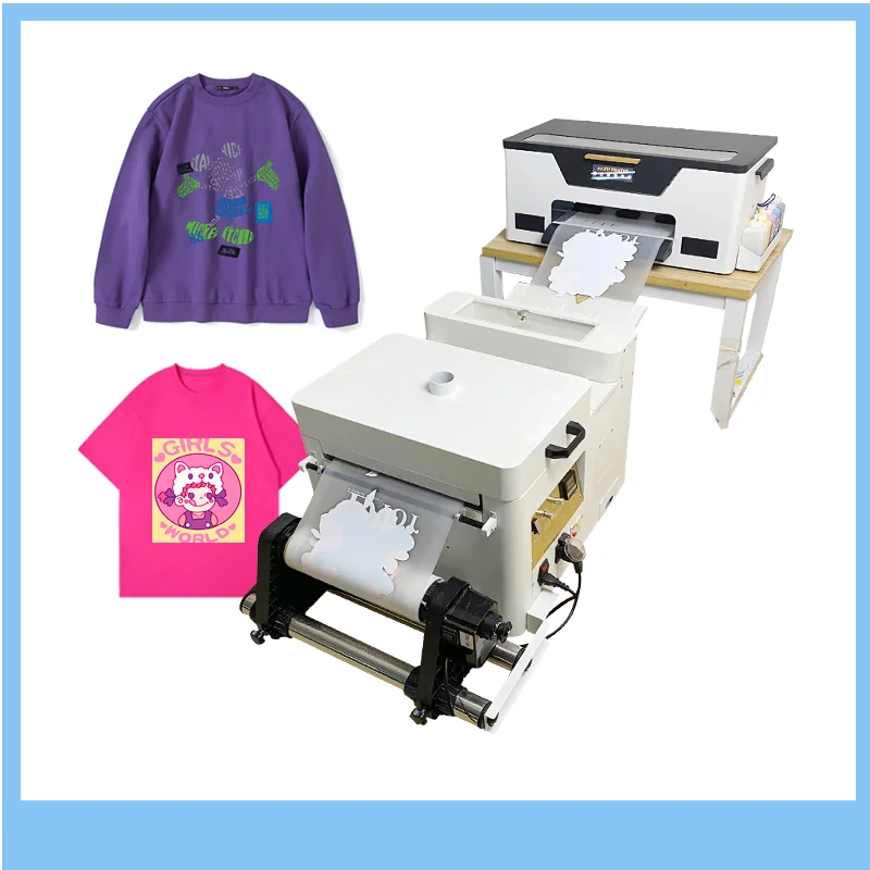 XP600 Fayon FY 330 Printer 33CM DTF With Heat Press Machine Film Sweatshirt