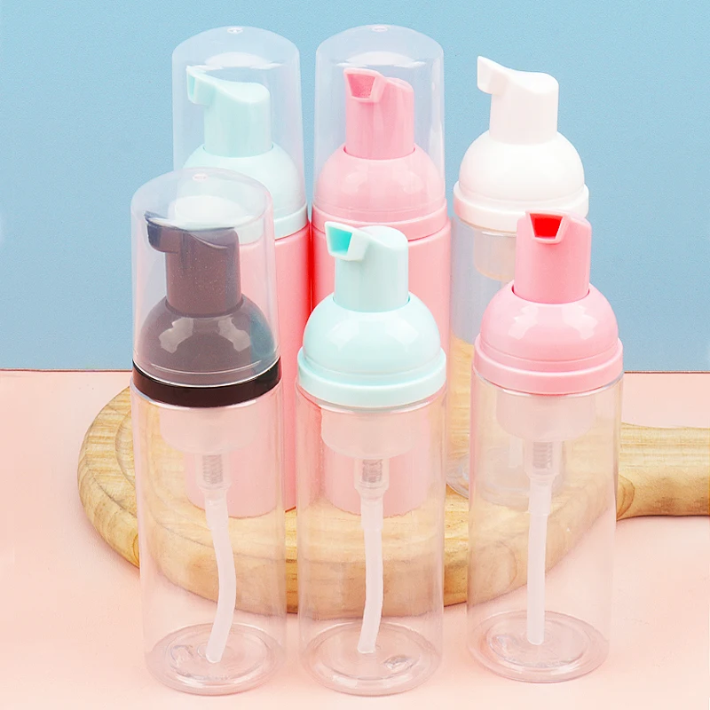 1pc 2oz/60ml Travel Foam Pump Bottle Foamer Lash Shampoo Bottles Foaming Container Hand Sanitizer Liquid Makeup Tools