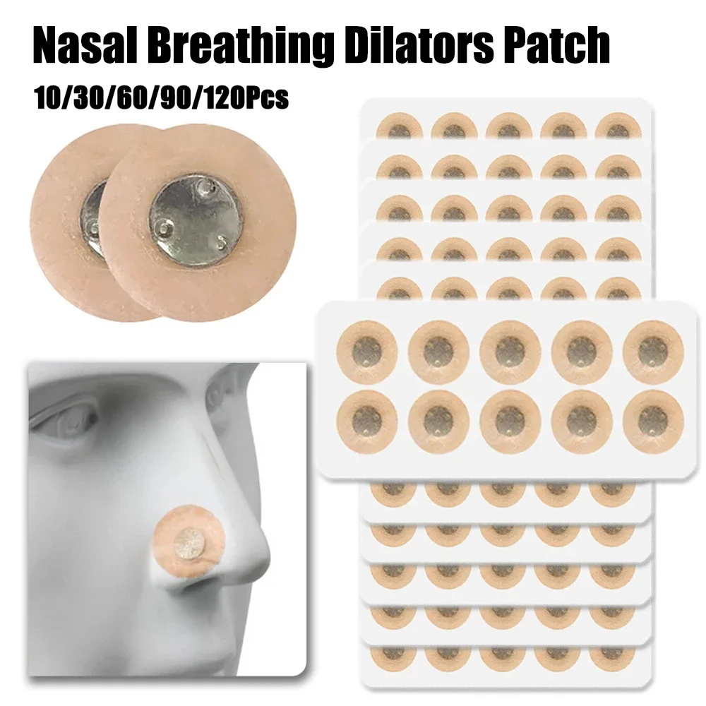 

10/30/60/120Pcs Nose Breathing Patches Magnetic Suction Iron Nasal Strips Increase Air Improve Sleep Quality Reduce Snoring