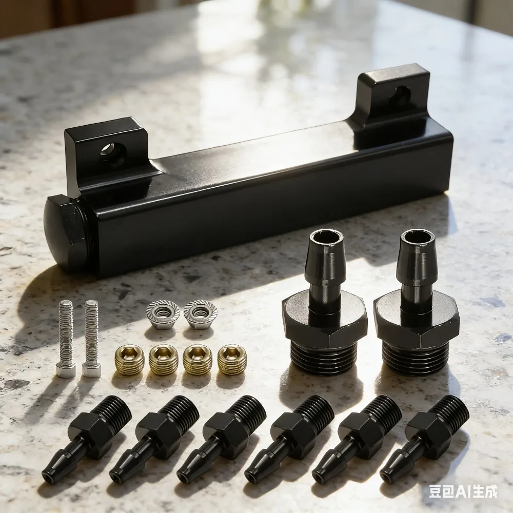 

Universal 6-Port Car Vacuum Block Intake Manifold Kit for Turbo Boost, Fuel Gas & Wastegate