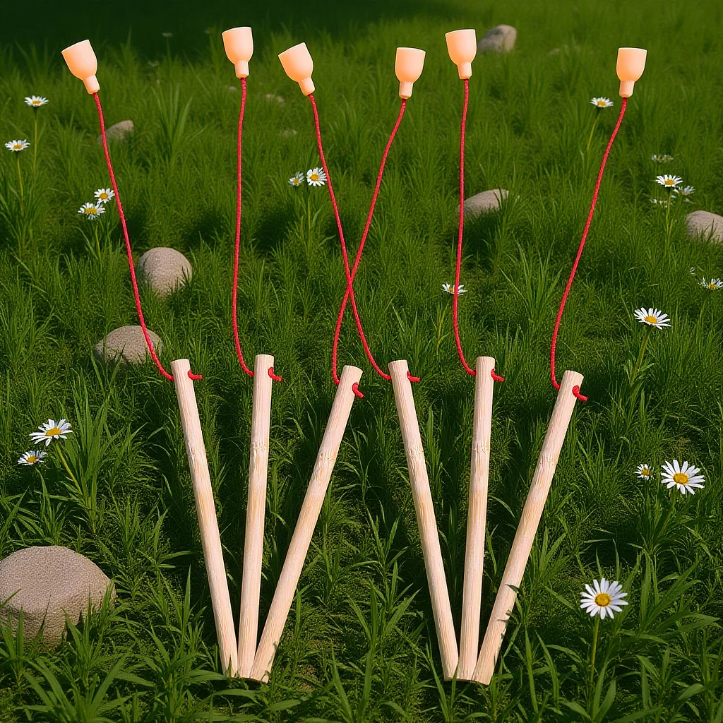 木製釣り竿 子供用 磁気ゲーム 軽量 安全 屋外で楽しむ 親子の交流 幼稚園教育玩具