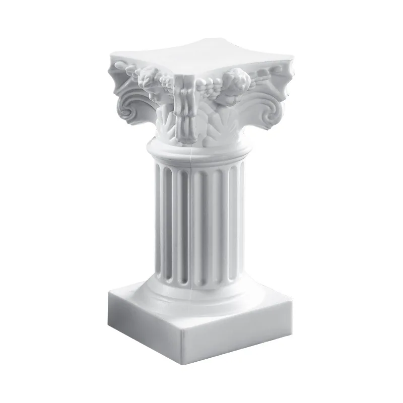 Roman Pillar Greek Column Statue Pedestal Candlestick Stand Figurine Sculpture Indoor Home Dinning Room Garden Scenery Decor