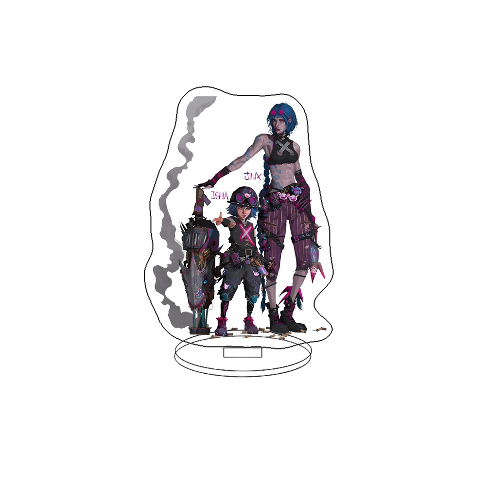 Arcane League Of Legends Jayce Viktor Anime Acrylic Stand Model Plate Keychain Desk Decoration Figure Display Friends Gift view 5