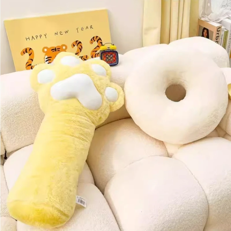 

long cat paw shaped pillow leg clamp side sleeping doll, plush toy room bay window decoration surprise birthday gift for girls