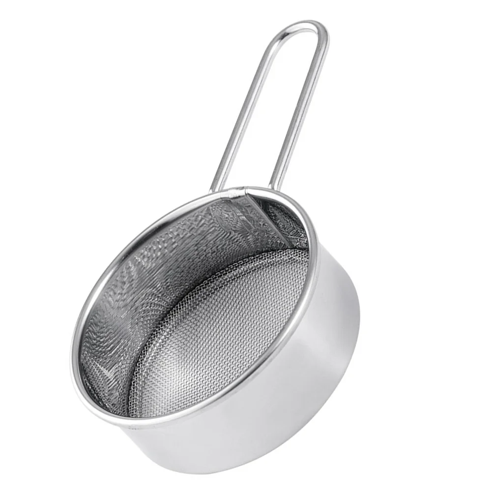 Stainless Steel Bottom Mesh Flour Sieve Rice Sieve Handheld Rice Flour Sieve Kitchen Filter Screen Baking Mesh Sieve