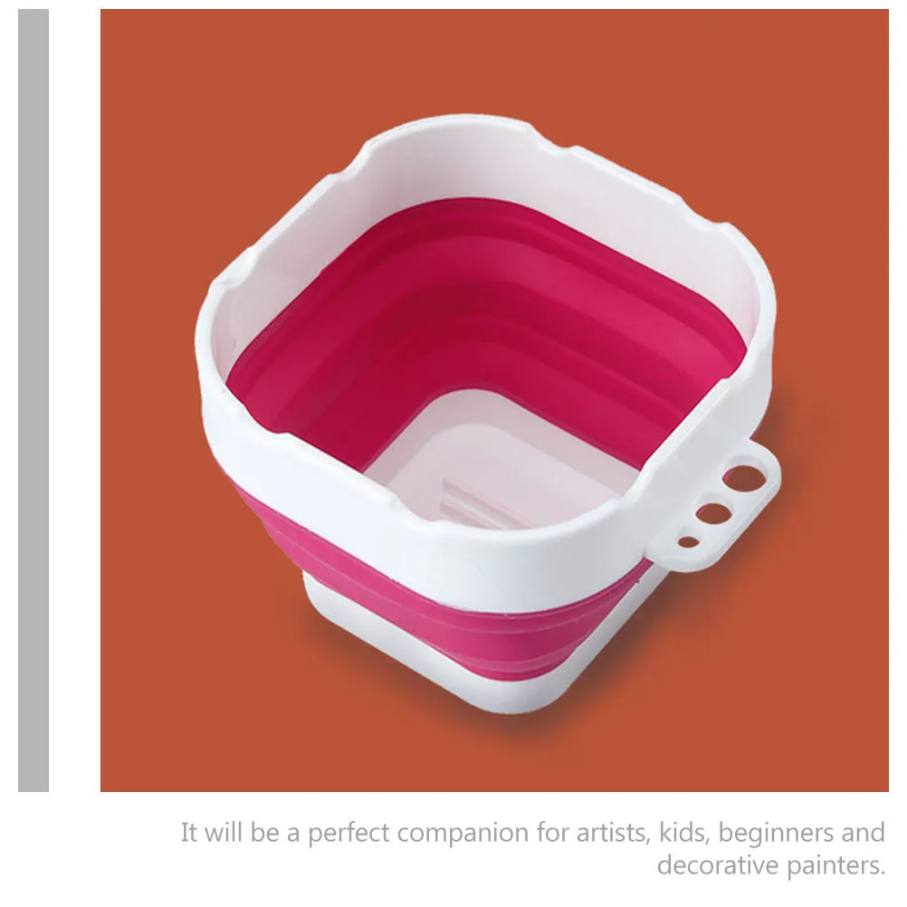 Lavadora de pinceles plegable, limpiador de pinceles de pintura multifuncional con bandeja para mezclar colores, Ideal para artistas principiantes,