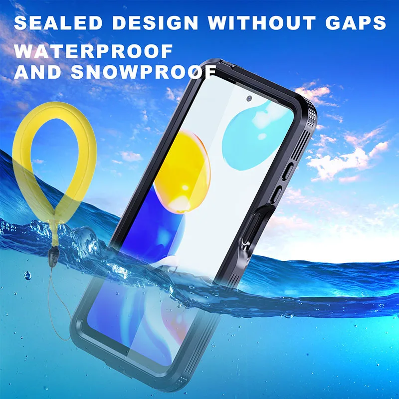 

10pcs DHL IP68 Waterproof Case for Xiaomi Redmi Note 11S 11 Pro 9 Snorkeling Coque Full Coverage Shockproof Cover Outdoor Swim