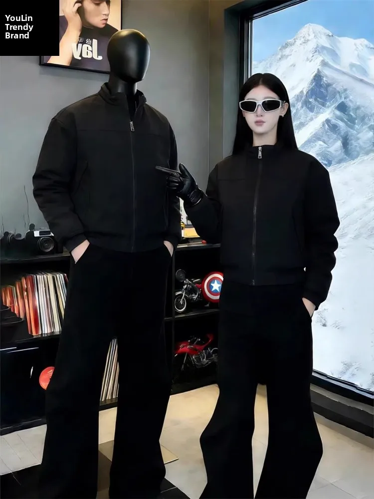 

American Sle Pilot Jaet Men's Winter High-End Cool Cotton Coat oulder Stand Collar Baseball Sle Warmth