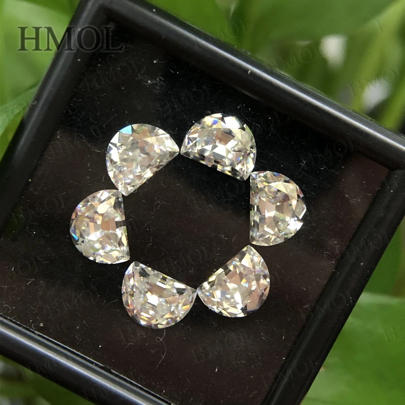 

100% Real Moissanite Half Moon Cut D VVS1 Loose Gemstone Beads White DIY For Women Rings Necklaces Party Fine Jewelry Charms