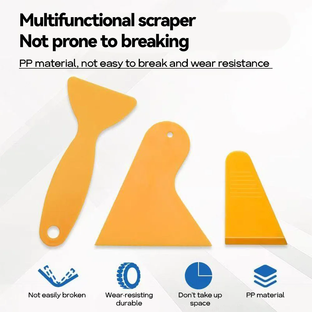 8Pcs Plastic Thick Scraper Car Vinyl Wrap Triangle Tinting Squeegee Mobile Phone Film Decal Sticker Scraper Auto Cleaning Tool
