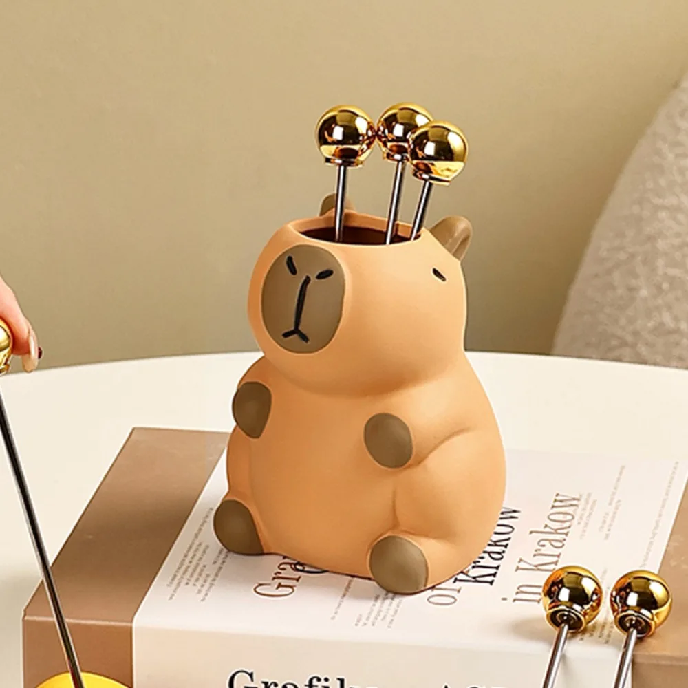 Ornament Capybara Pen Holder Interesting Tabletop Storage Capybara Pencil Storage Box Multi-functional Cartoon