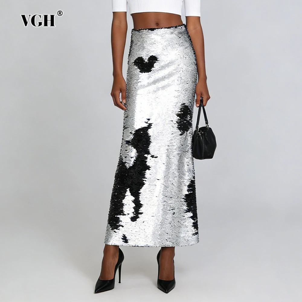 

Новая модная женская юбка VGH: облегающая, с пайетками, с высокой талией, летняя, дизайнерская, ярких цветов, для вечеринок