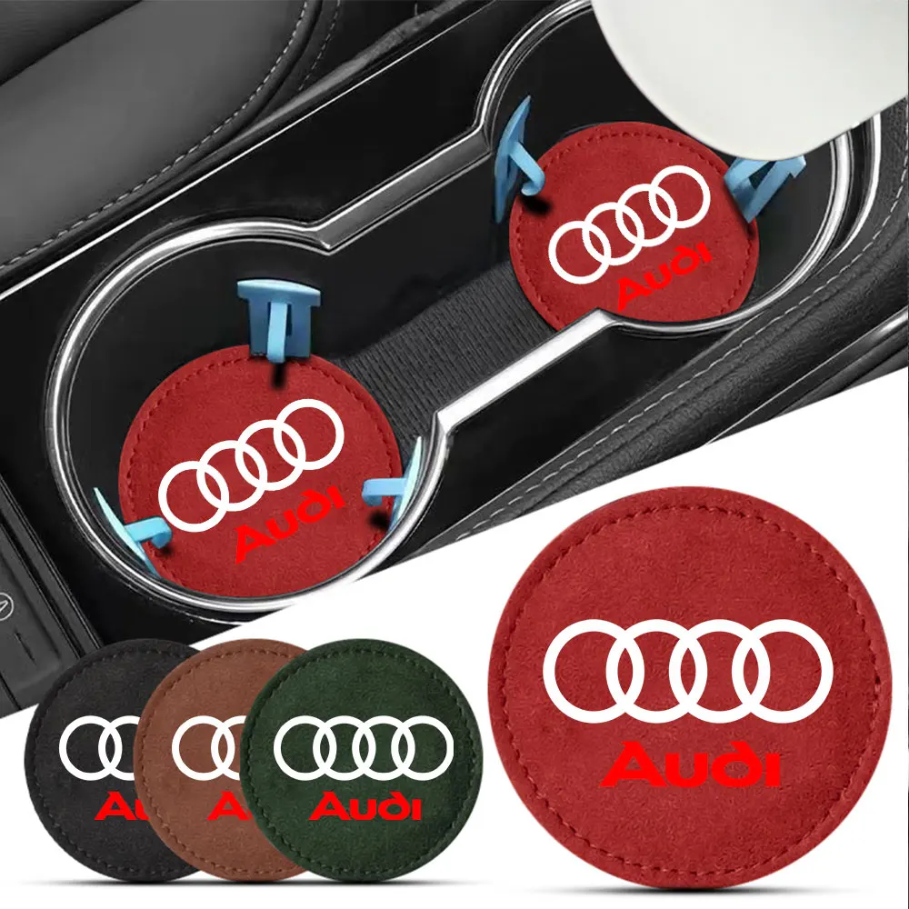 2er-Set Auto-Getränkeuntersetzer Anti-Rutsch-Pads für Audi Sline A3 8P 8L 8V A4 B8 B6 B7 B9 A6 C6 C7 S5 A7 A5 Q5 Q3 TT A1 Q7 Q6 RS5 R8 S1