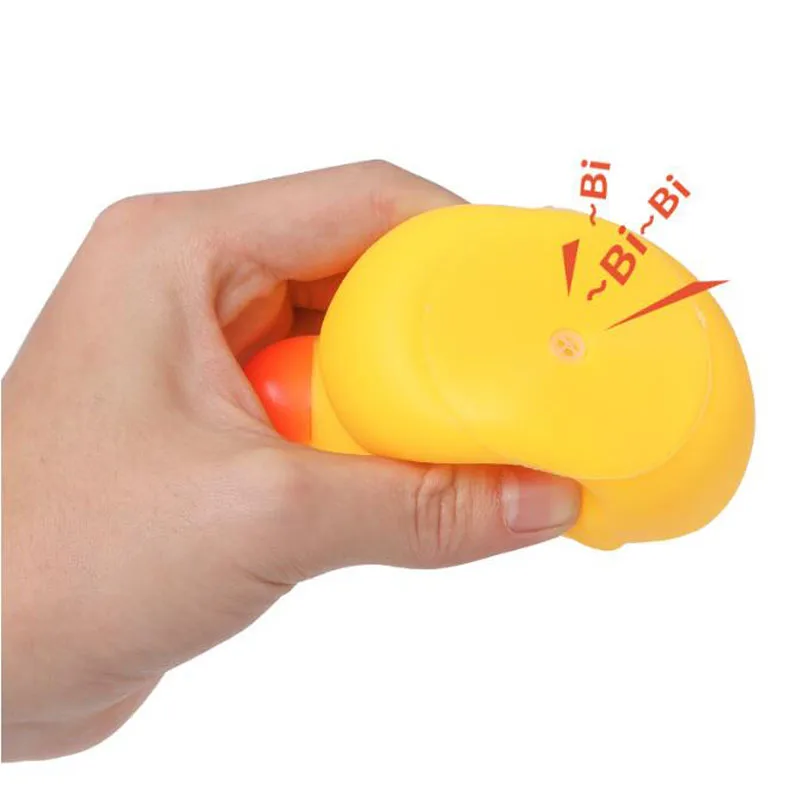 10-150pcs Cute Duck Baby Bath toys Squeeze animal Rubber toy duck BB water toy Race Squeaky Rubber yellow Duck Classic Toys