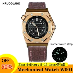 2026 Hruodland Classic Retro Miyota 9015 Bronze Automatic Mechanical Men's Watch Sapphire Rubber waterproof Diving reloj hombre
