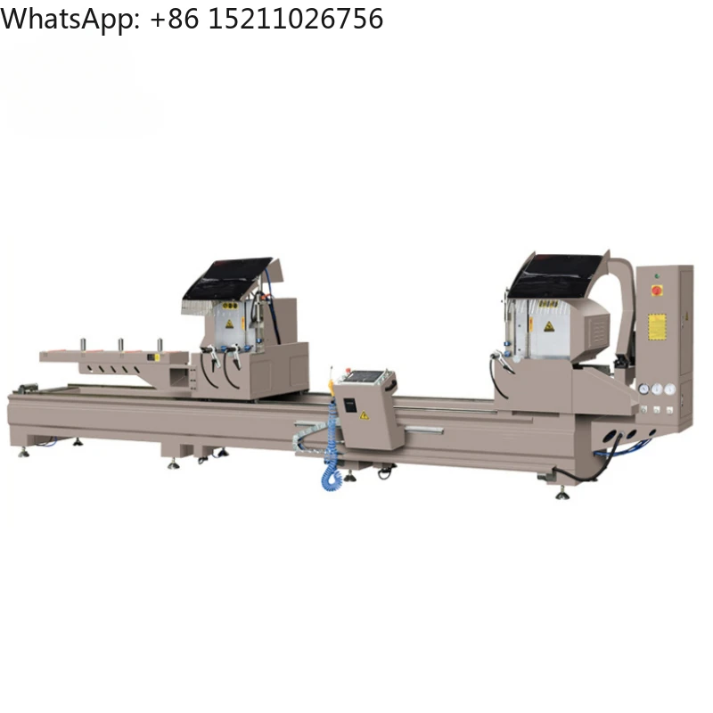 High operate efficiency aluminum double head cutting saw for windows and doors glass machine