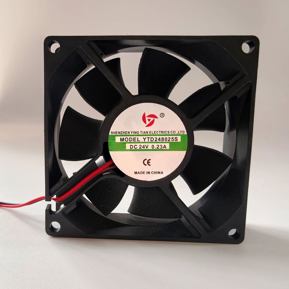 YTD248025S Server Cooling Fan 24V 8cm 80x80x25mm 0.30A 0.23A 0.35A High Air Flow CPU Welding Machine Inverter Cooler Fan New