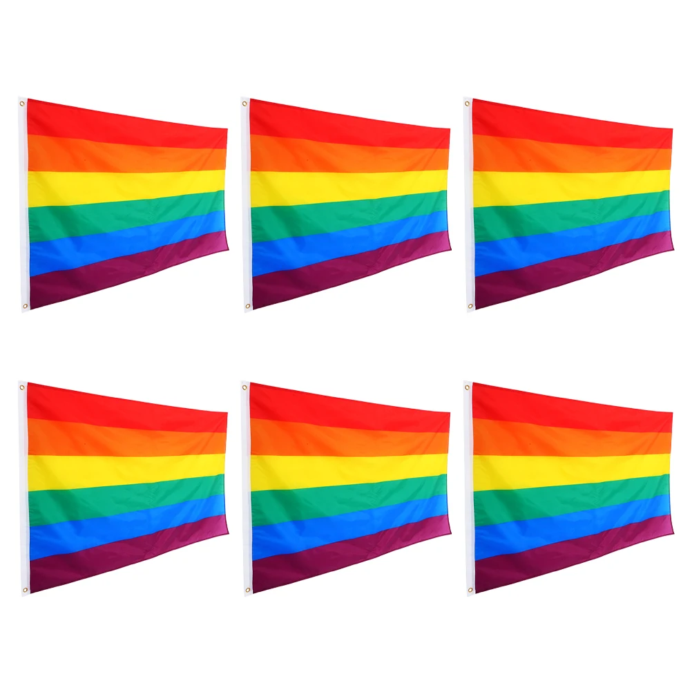 

6Pcs Polyester Pride Banners 60x90cm Outdoor Indoor Yard Garden Decoration Support Pride Banners