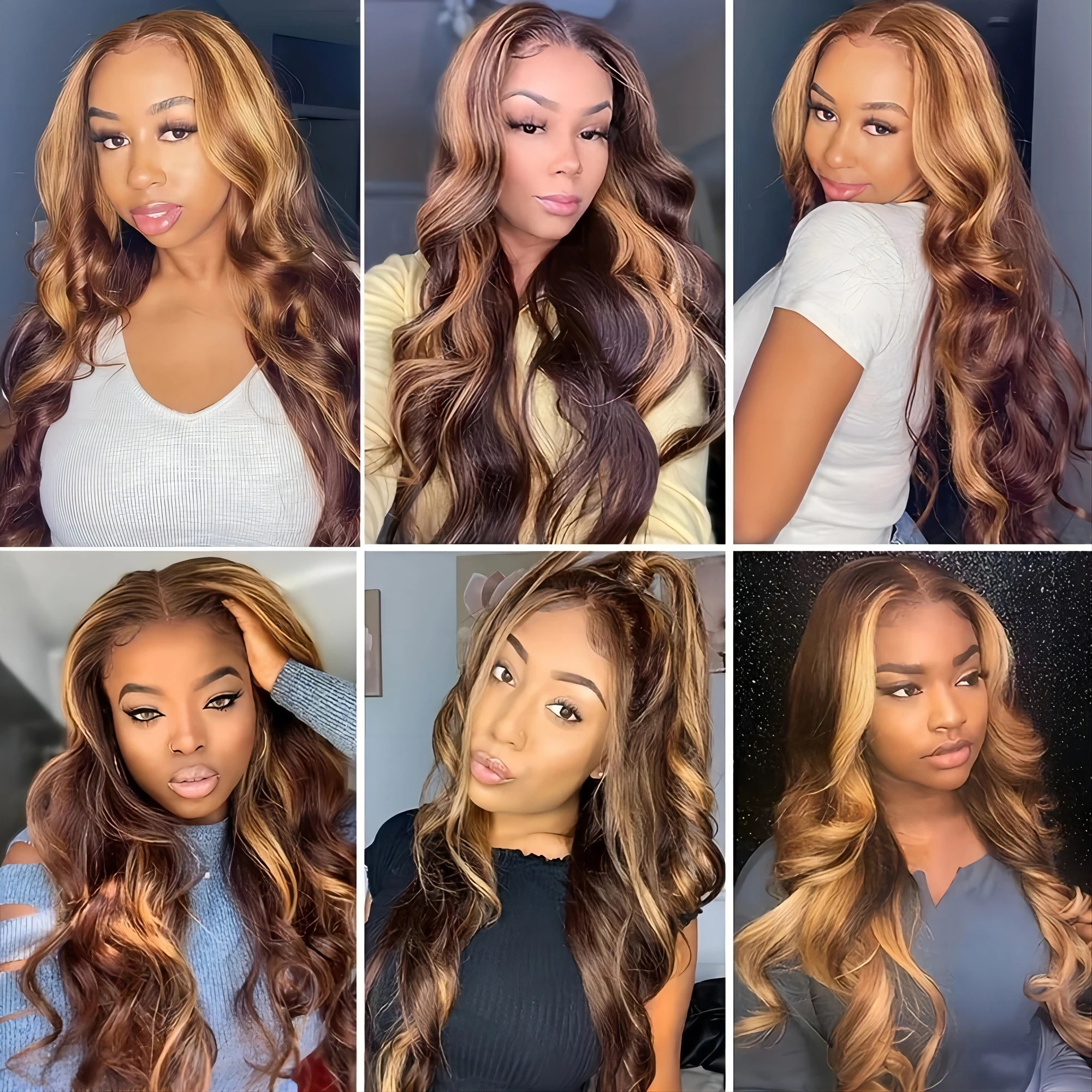 Wowear Highlight Wig Human Hair 30 Inch Body Wave Human Hair Wigs 13x6 Hd Lace Frontal Wig 13x4 Brazilian 4/27 Colored Wigs image 5