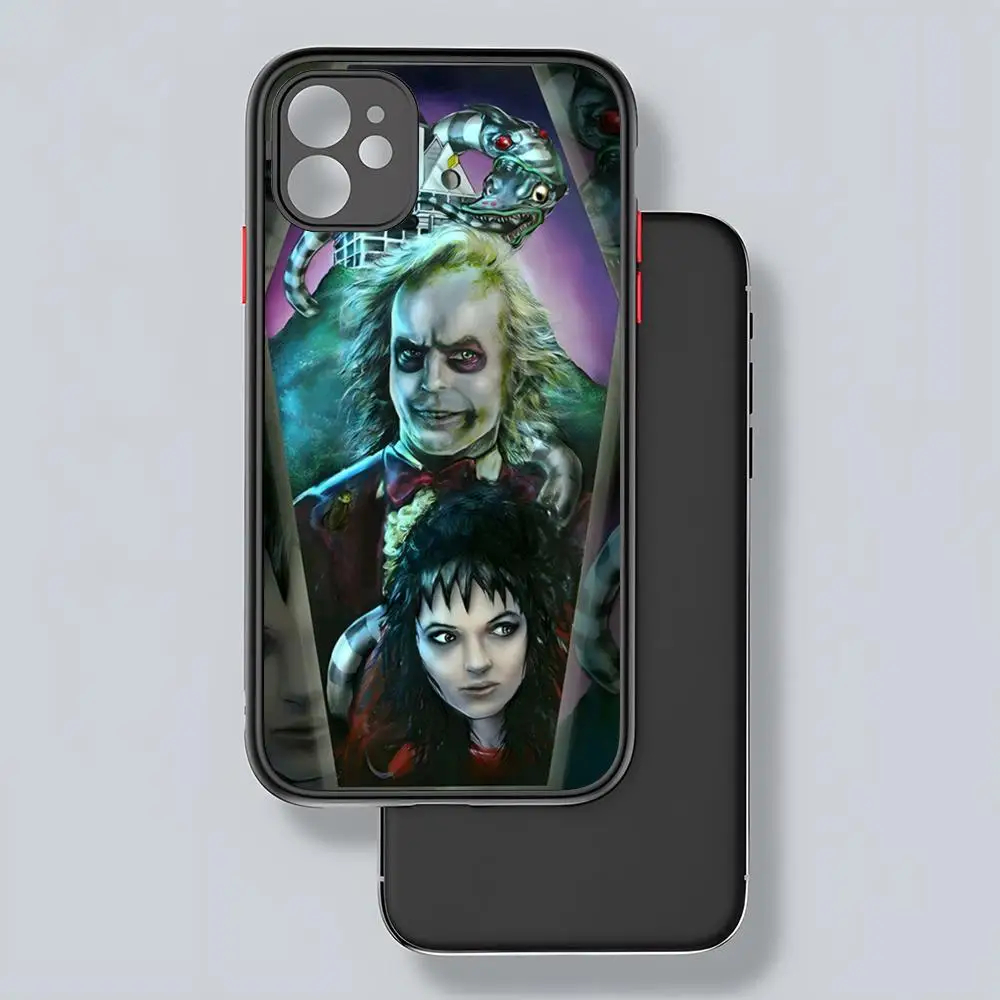 B-Beetlejuice Handbook-es Phone Case Matte Transparent For 16 15 IPhone 12 11 13 Pro Max X XR 8 Plus Back Cover