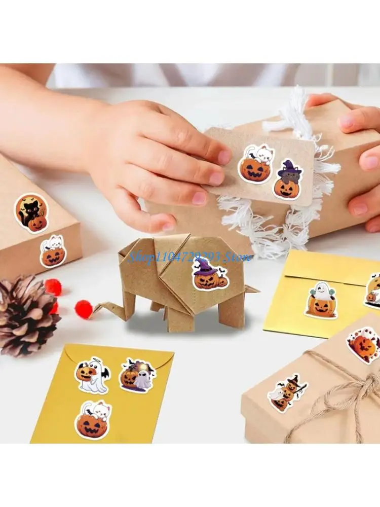 500 Pack Halloween Themed Stickers Waterproof Decals for Party Supplies Decor 