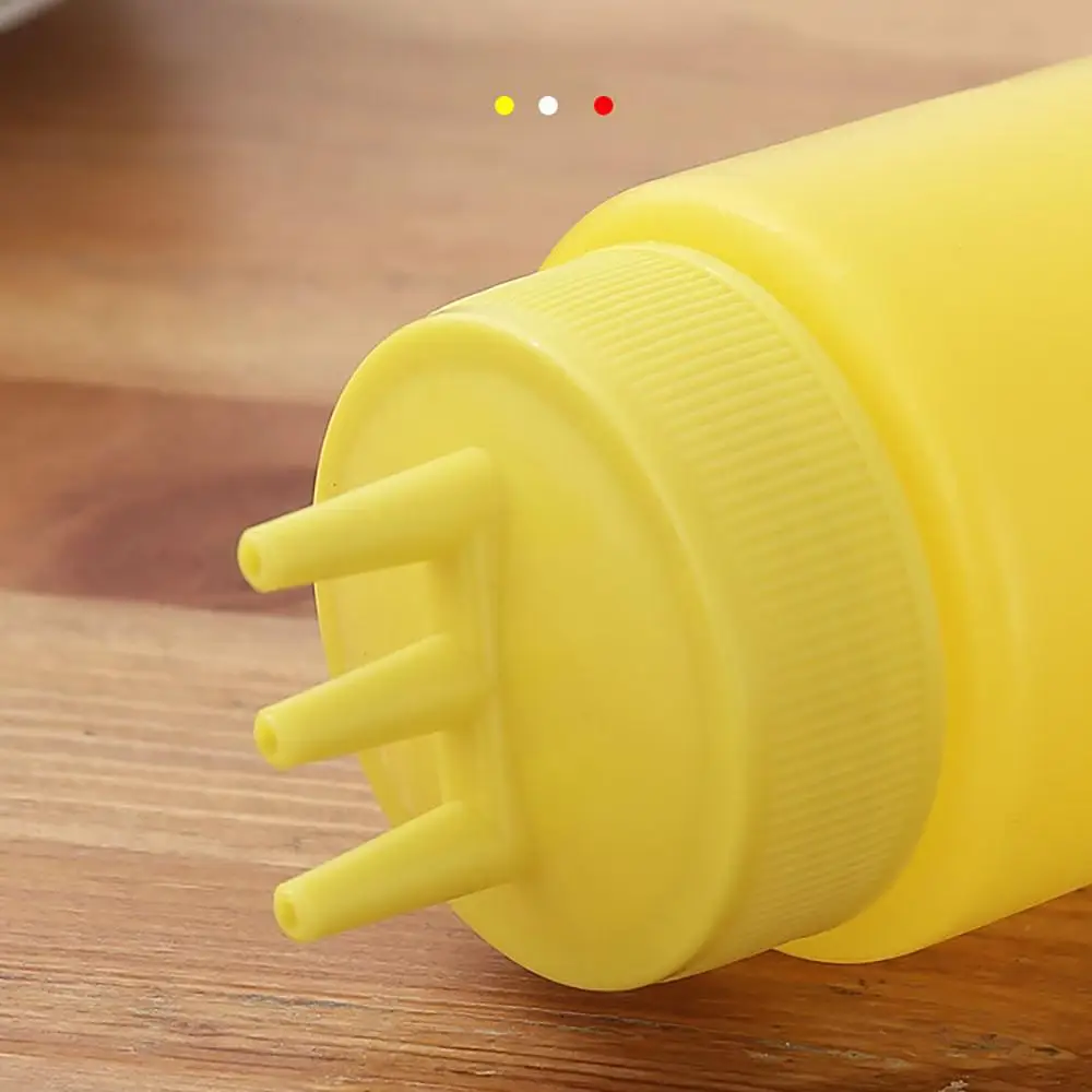 New Plastic Squeezing Sauce bottle Graduated Squeezable Gravy Boats Tableware Reusable Jam Container
