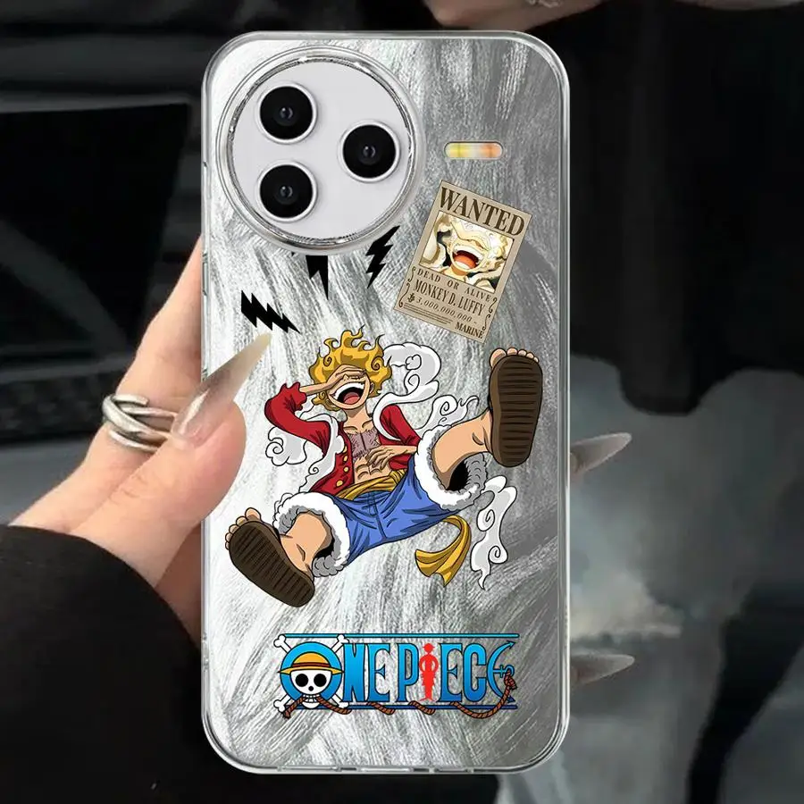 حافظة هاتف لهاتف Redmi 14C A3x 13C K80 Pro Note 9 10 Pro غطاء ناعم أنيمي قطعة واحدة لوفي