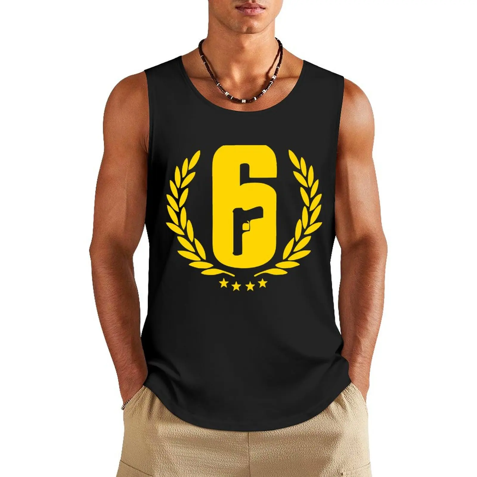 

Rainbow 6 Siege Tank Top Vests vest men T-shirt men Men sleeveless tee