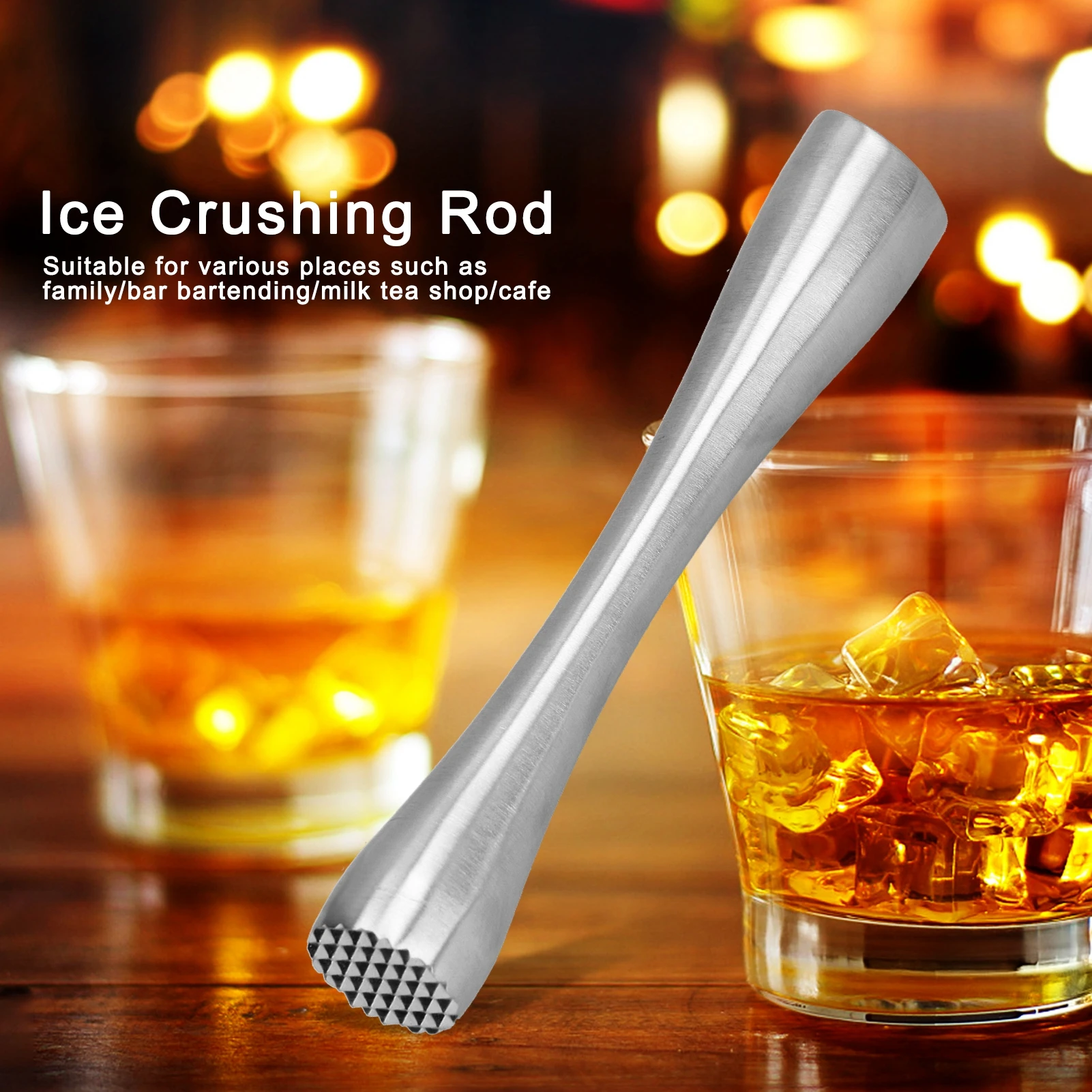 Supplies Ice Crushing Hammer Stainless Steel Cocktail Muddler  Fruit Mixer Ice Crushing Tools DIY Drinks Tool Ice Muddler