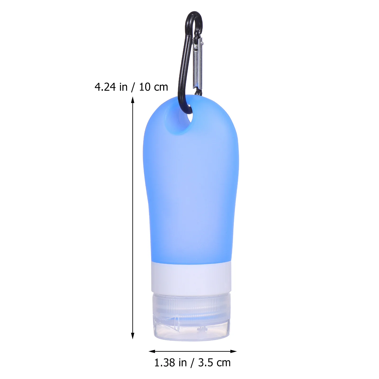 

4Pcs Silicone Travel Bottles Portable Storage Leak-Proof Containers Easy Hang Carabiner Travel Hiking Camping Outdoor