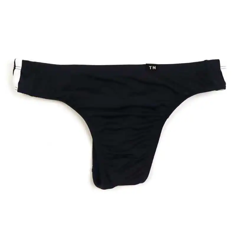 

Men's Low Waist Cotton Bikini Briefs Color Block Side Trim Elastic Breathable Daily Underwear
