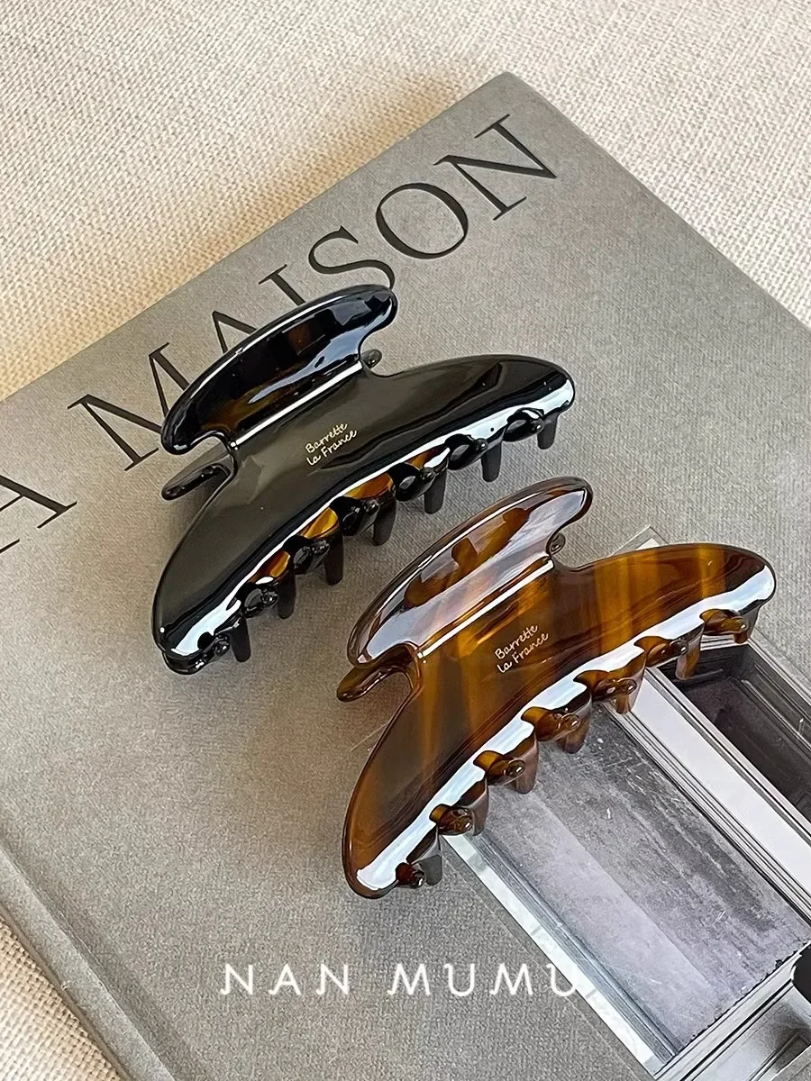 New Retro Korean Acetate Hair Claw Large Crab Hair Clips Shark Clip Simple Hairpin Fashion Hair Accessories for Woman Girls